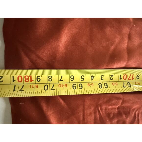 Fashionova Adriana Satin Gown Size M Orange Maxi Ruched Eveningwear Formal Prom - Picture 8 of 13